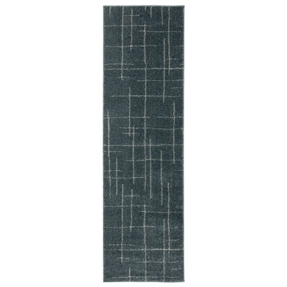 Alton 40B Blue/ Beige Solid Geometric Rug