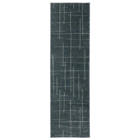 Alton 40B Blue/ Beige Solid Geometric Rug