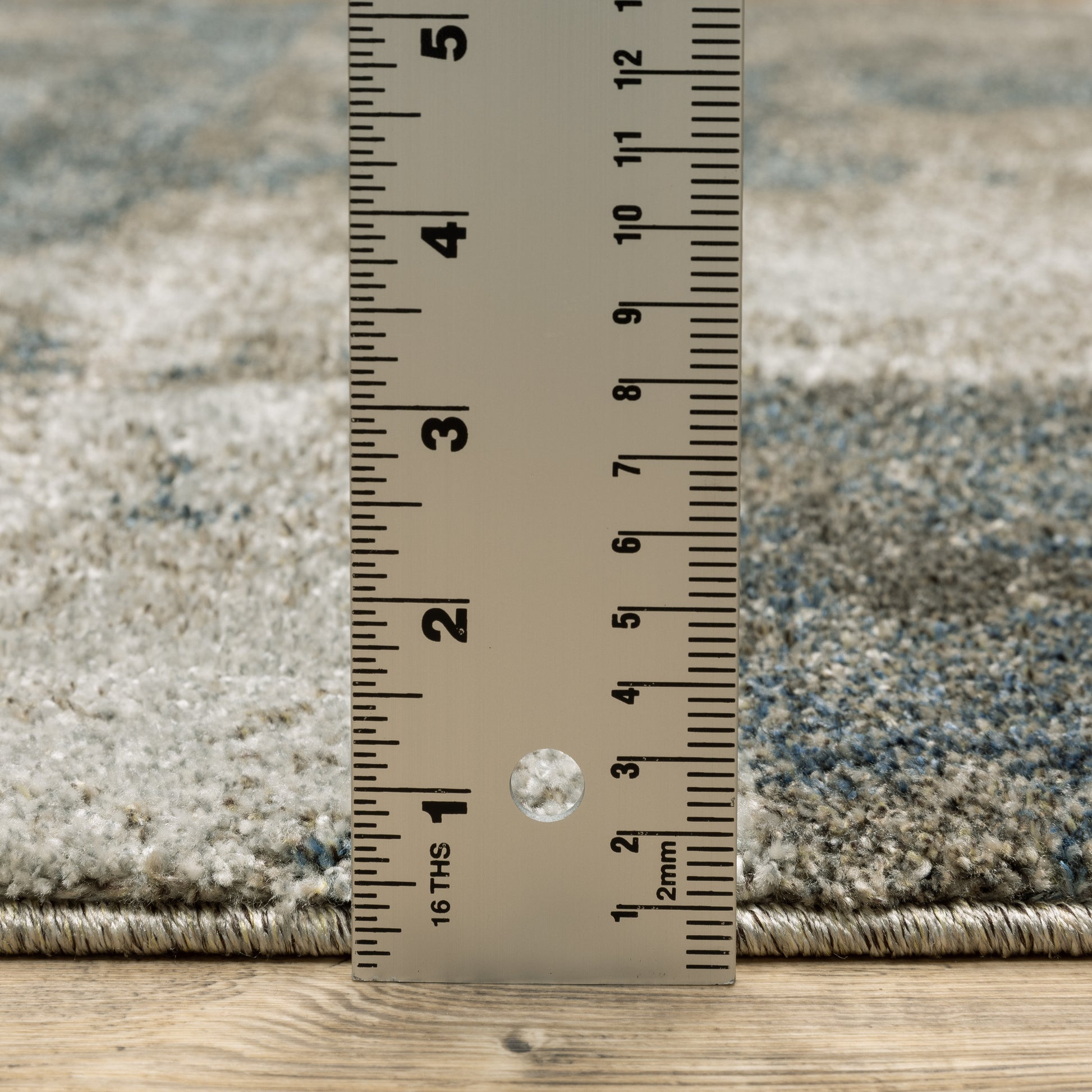 Alton Distressed Blue/ Brown Abstract Cut Pile Rug