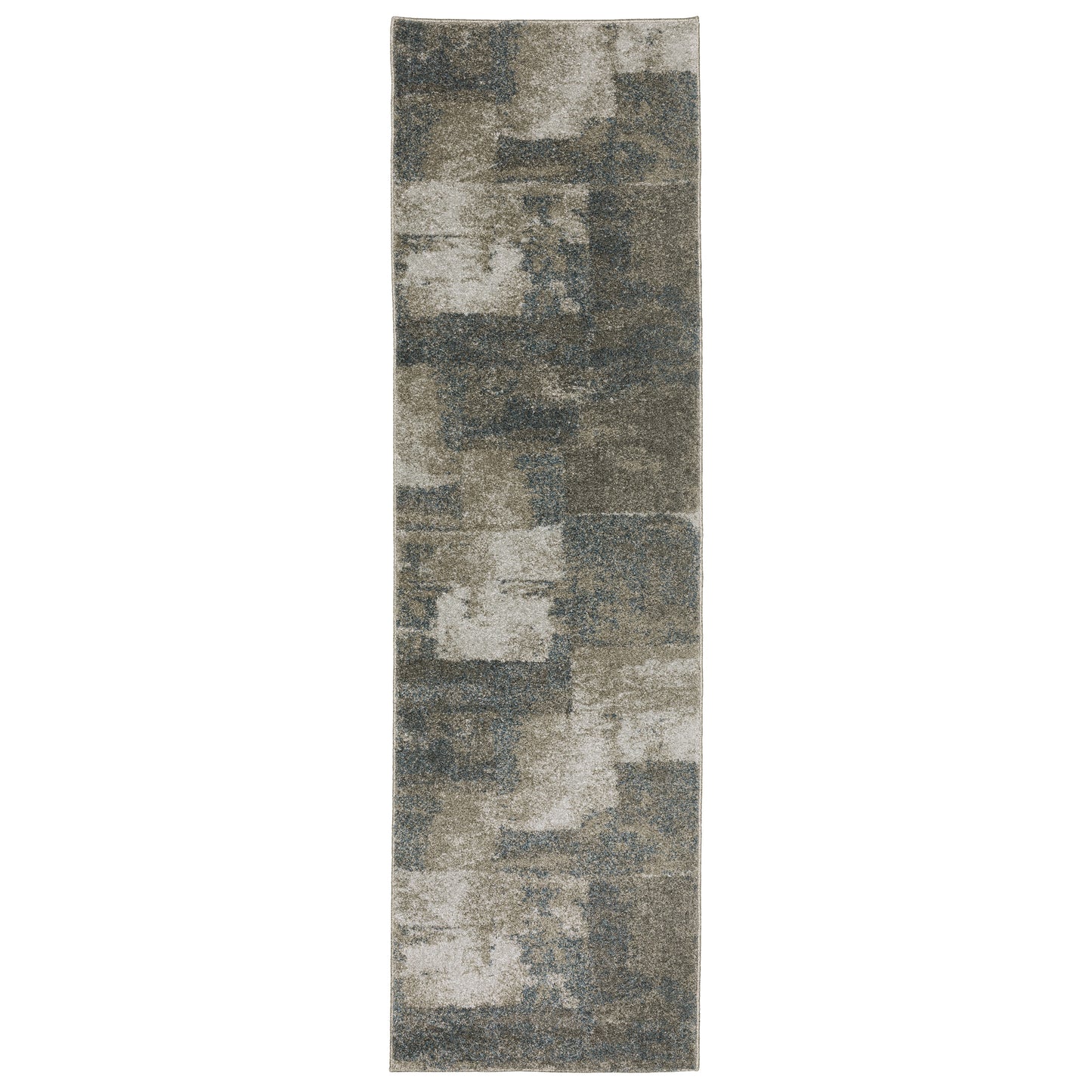 Alton 532B Blue/ Brown Distressed Abstract Rug