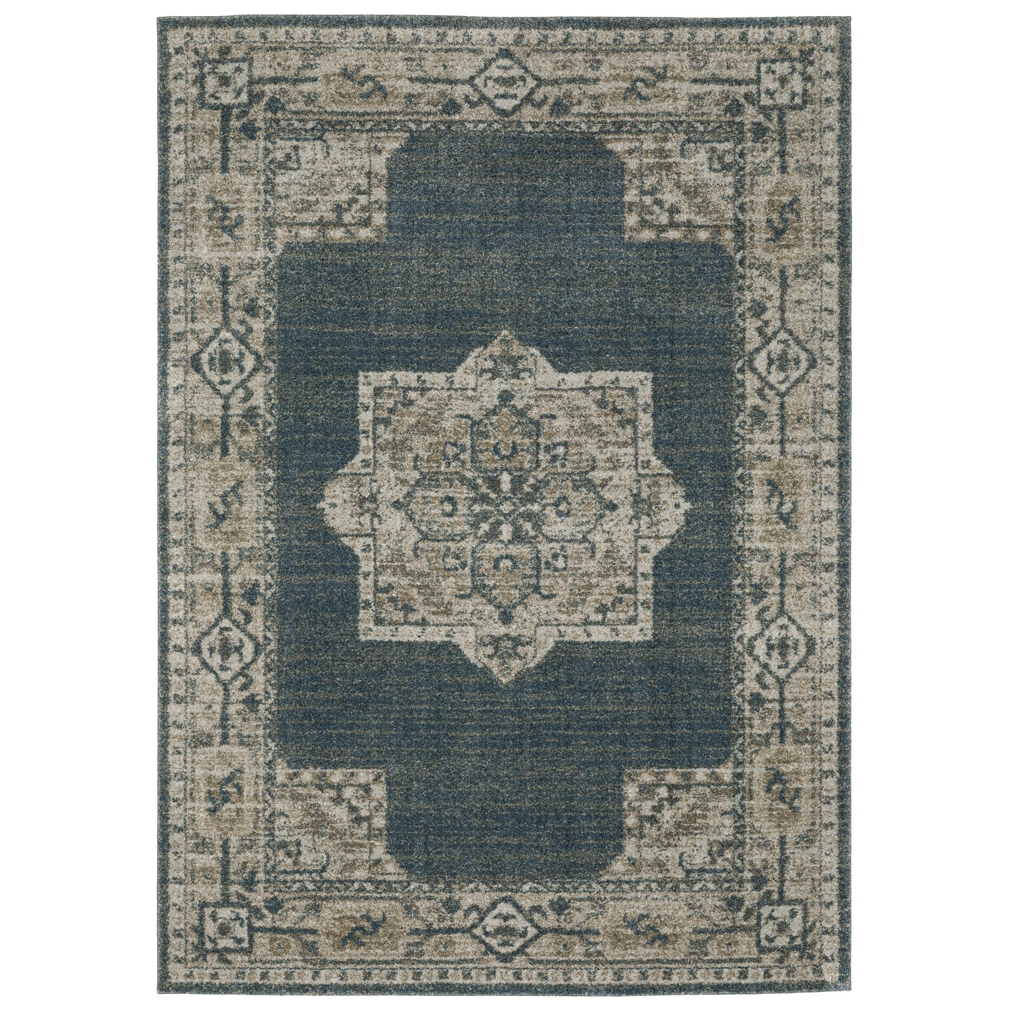 Alton 5501B Blue Medallion Rug