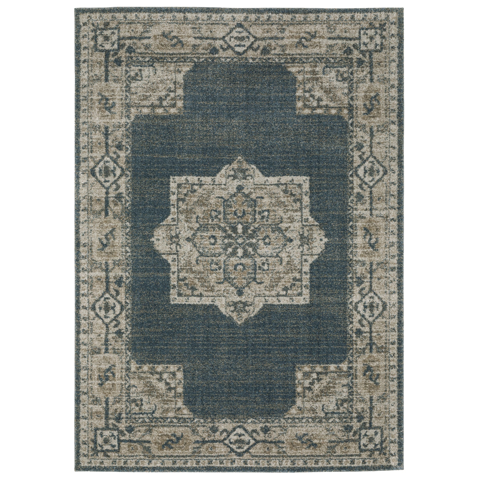 Alton 5501B Blue Medallion Rug