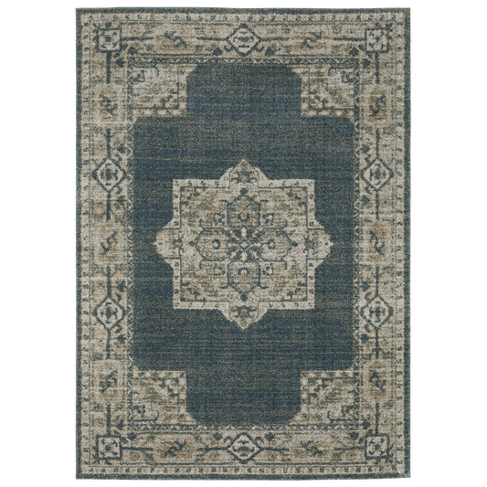 Alton 5501B Blue Medallion Rug