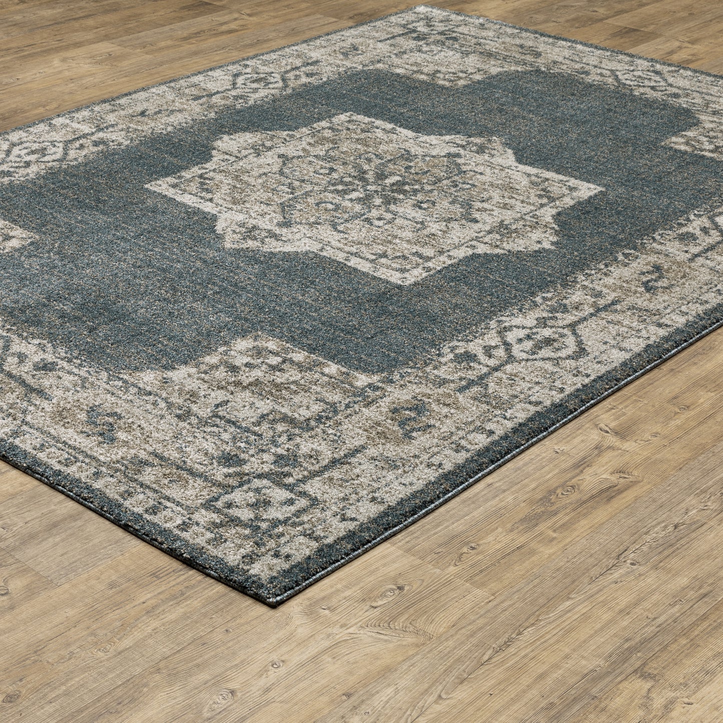Alton 5501B Blue Medallion Rug