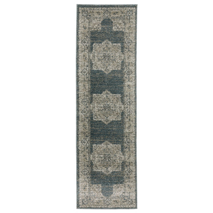 Alton 5501B Blue Medallion Rug