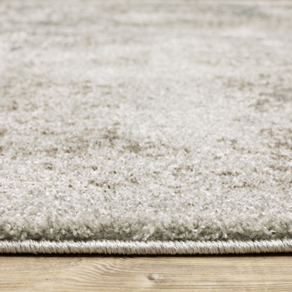 Alton Distressed Beige/ Grey Oriental Cut Pile Rug
