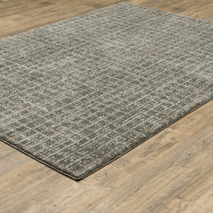 Alton Distressed Brown/ Beige Geometric Cut Pile Rug