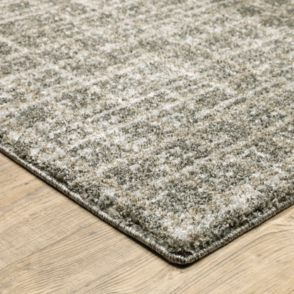 Alton Distressed Brown/ Beige Geometric Cut Pile Rug