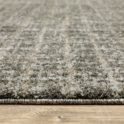 Alton Distressed Brown/ Beige Geometric Cut Pile Rug