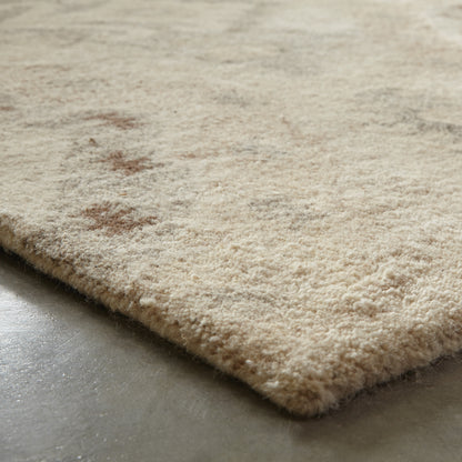 Anastasia Abstract Sand/ Ivory Ikat Cut Pile Rug
