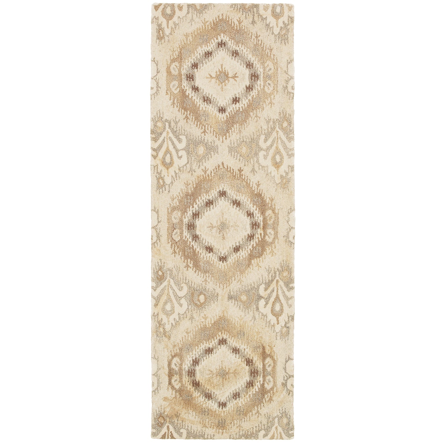 Anastasia 68003 Sand/ Ivory Abstract Ikat Rug