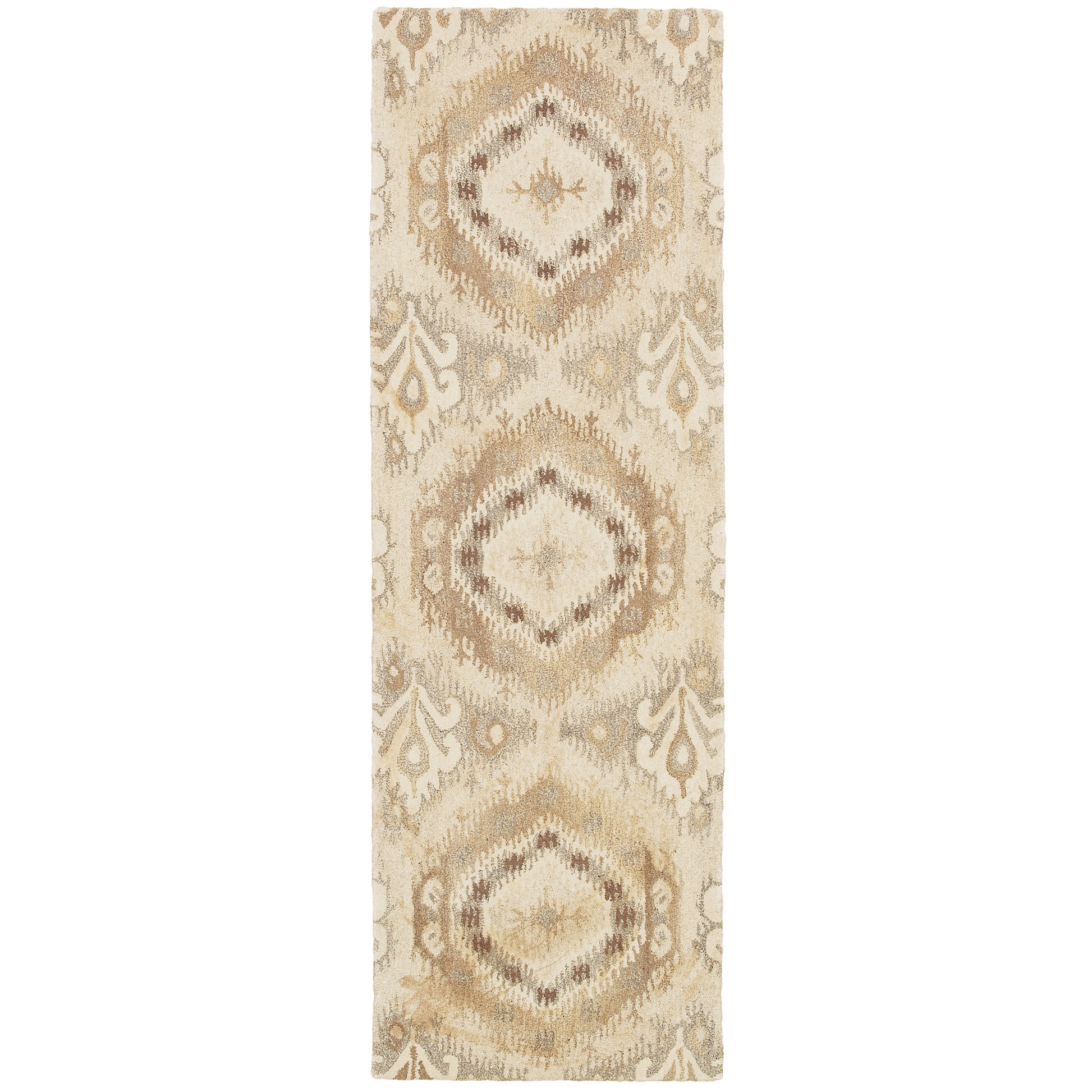 Anastasia 68003 Sand/ Ivory Abstract Ikat Rug