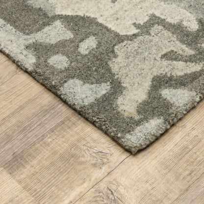 Anastasia Abstract Grey/ Charcoal Cut Pile Rug