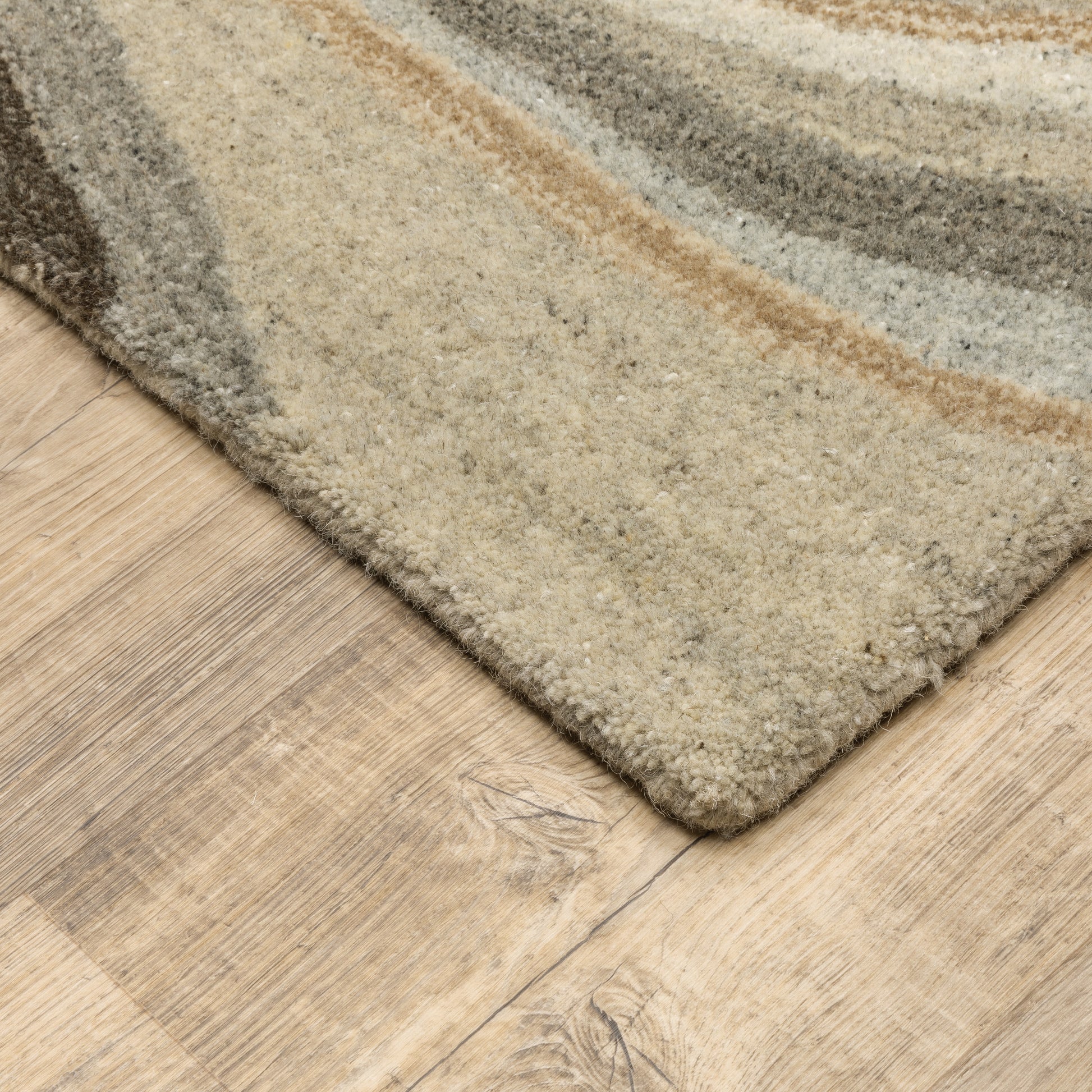 Anastasia Abstract Beige/ Charcoal Cut Pile Rug