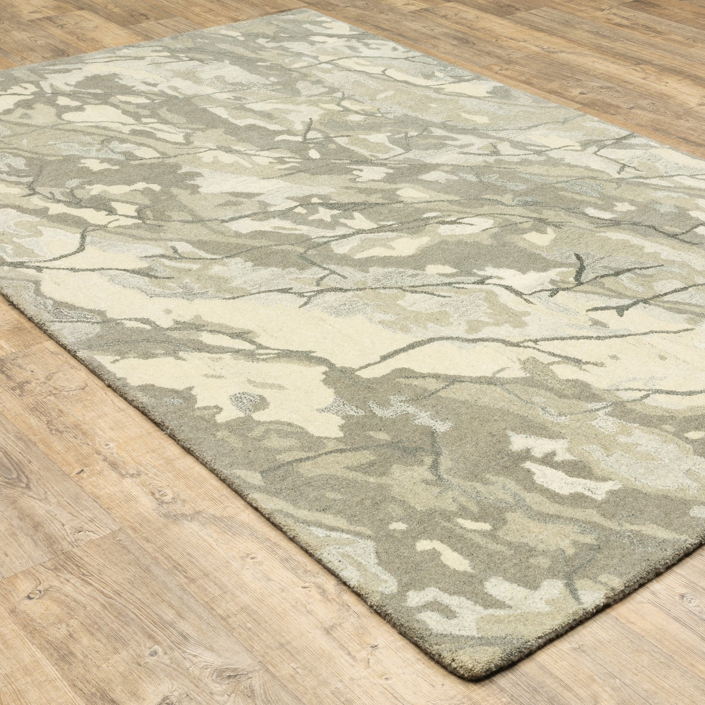 Anastasia Abstract Beige/ Ivory Cut Pile Rug