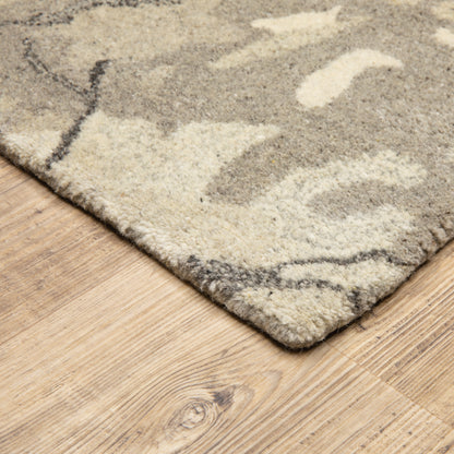 Anastasia Abstract Beige/ Ivory Cut Pile Rug