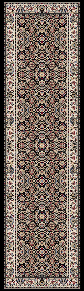 Ancient Garden 57011 Black/Ivory