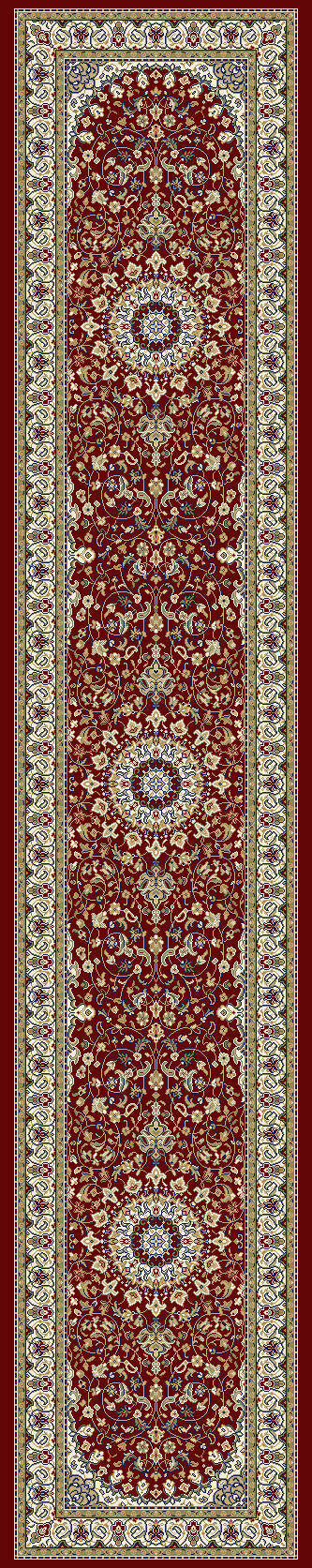 Ancient Garden 57119 Red/Ivory