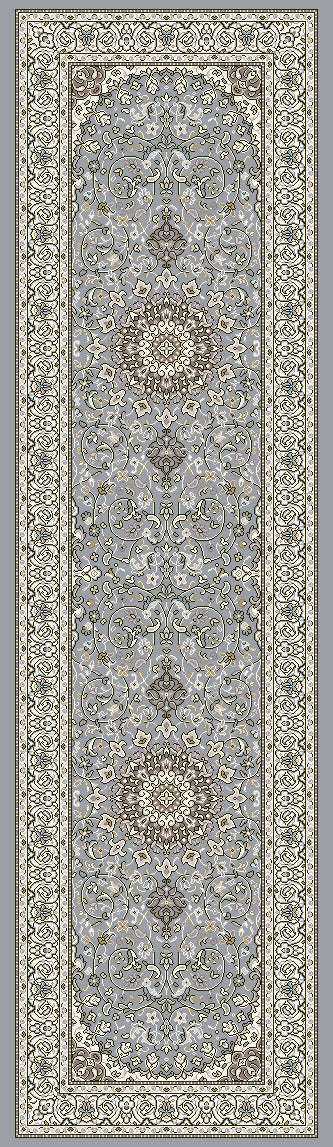 Ancient Garden 57119 Steel Blue/Cream