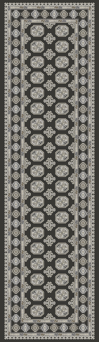 Ancient Garden 57102 Charcoal/Silver