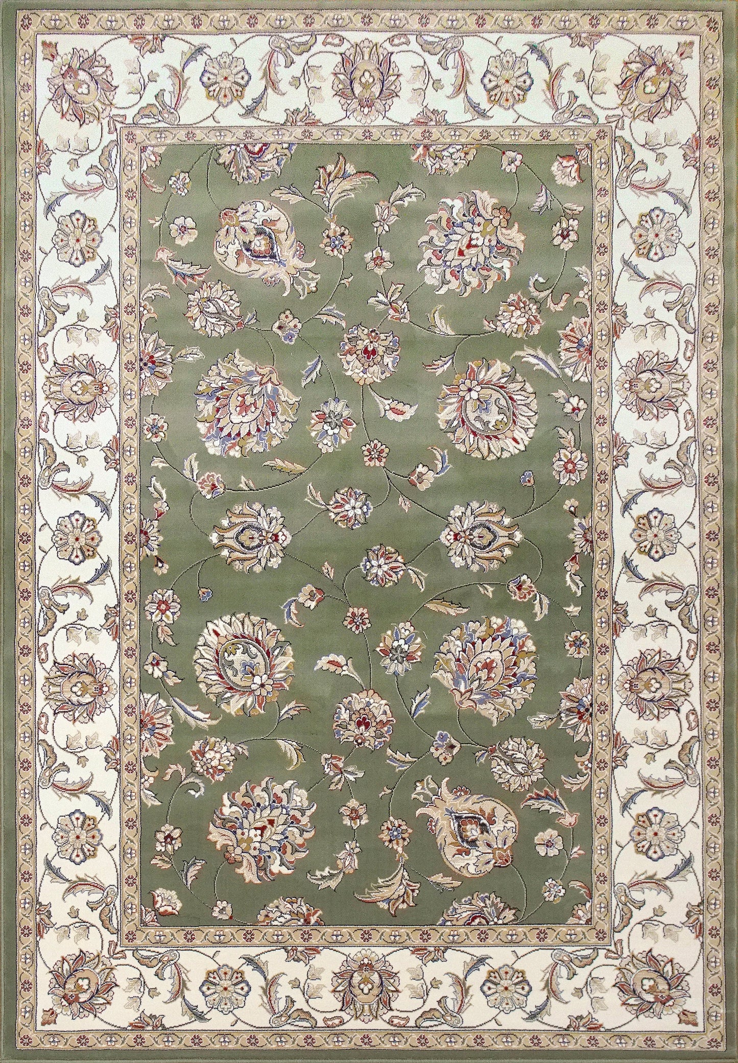 Ancient Garden 57365 Green/Ivory