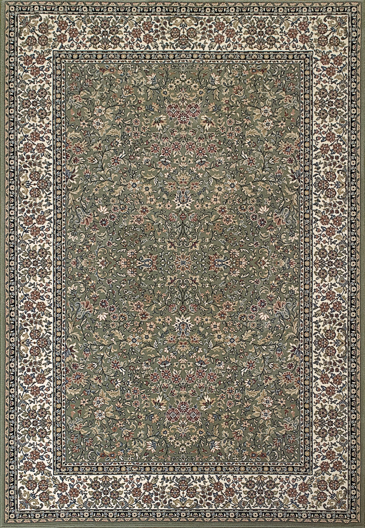 Ancient Garden 57078 Green/Ivory