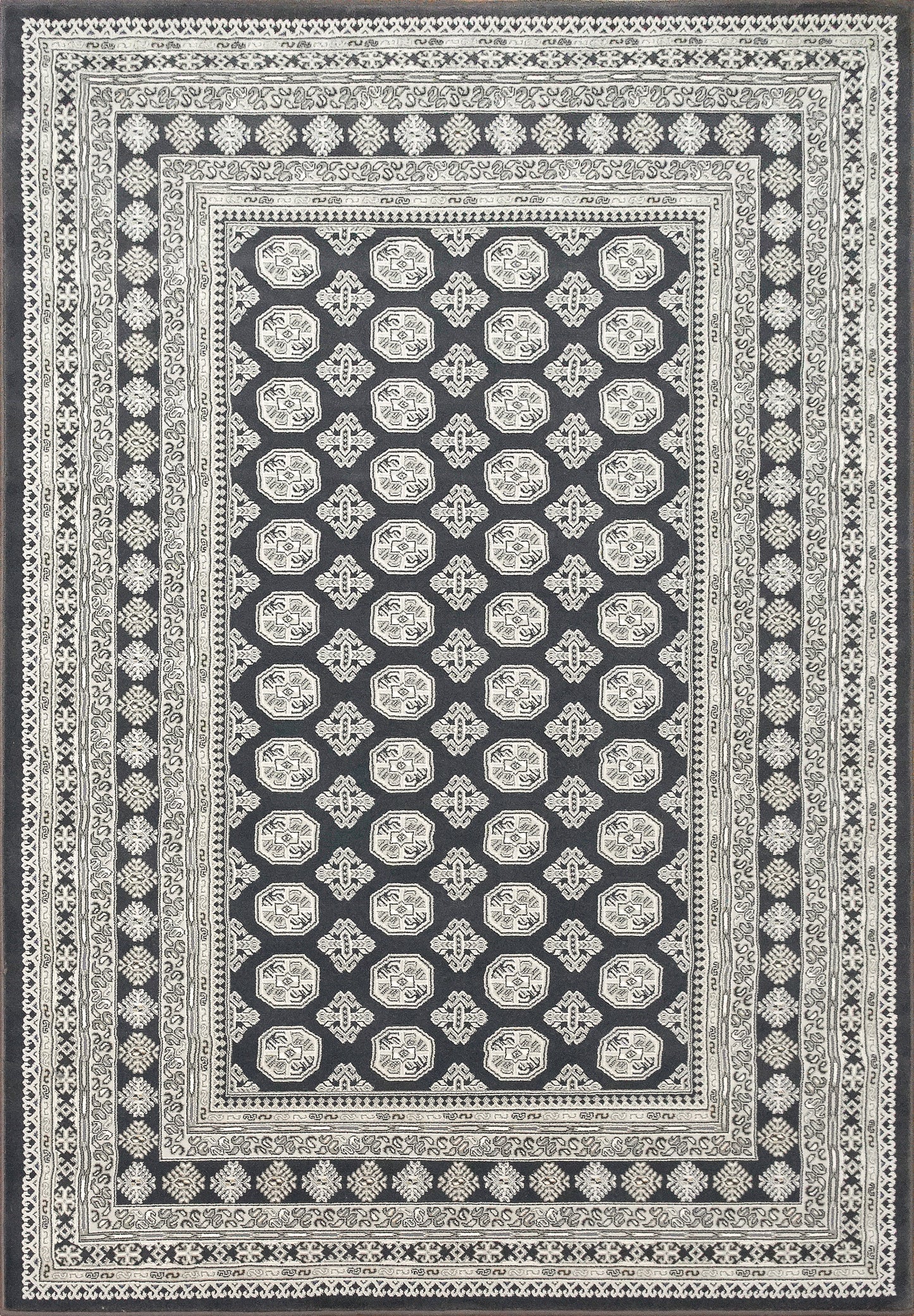 Ancient Garden 57102 Charcoal/Silver