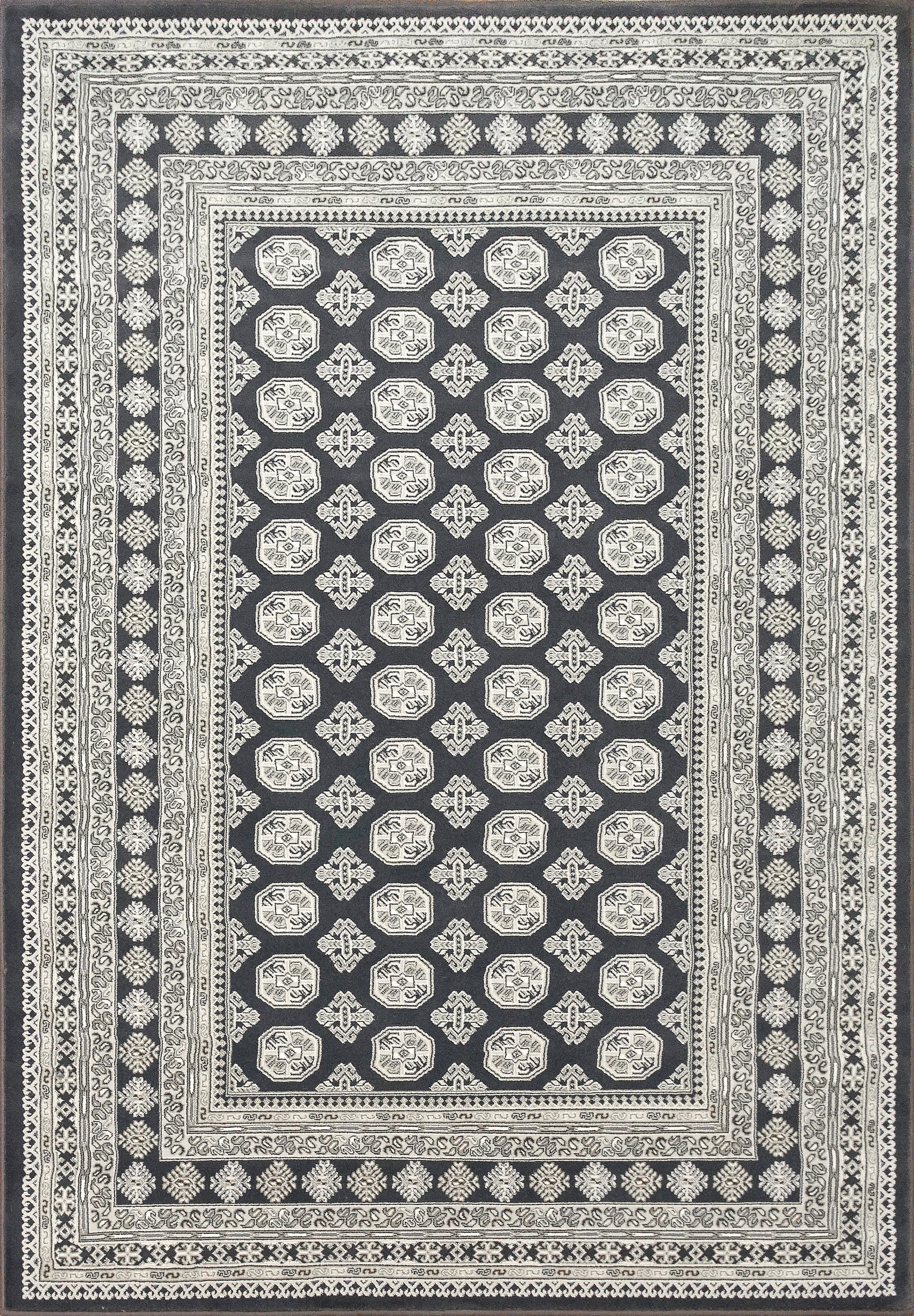Ancient Garden 57102 Charcoal/Silver