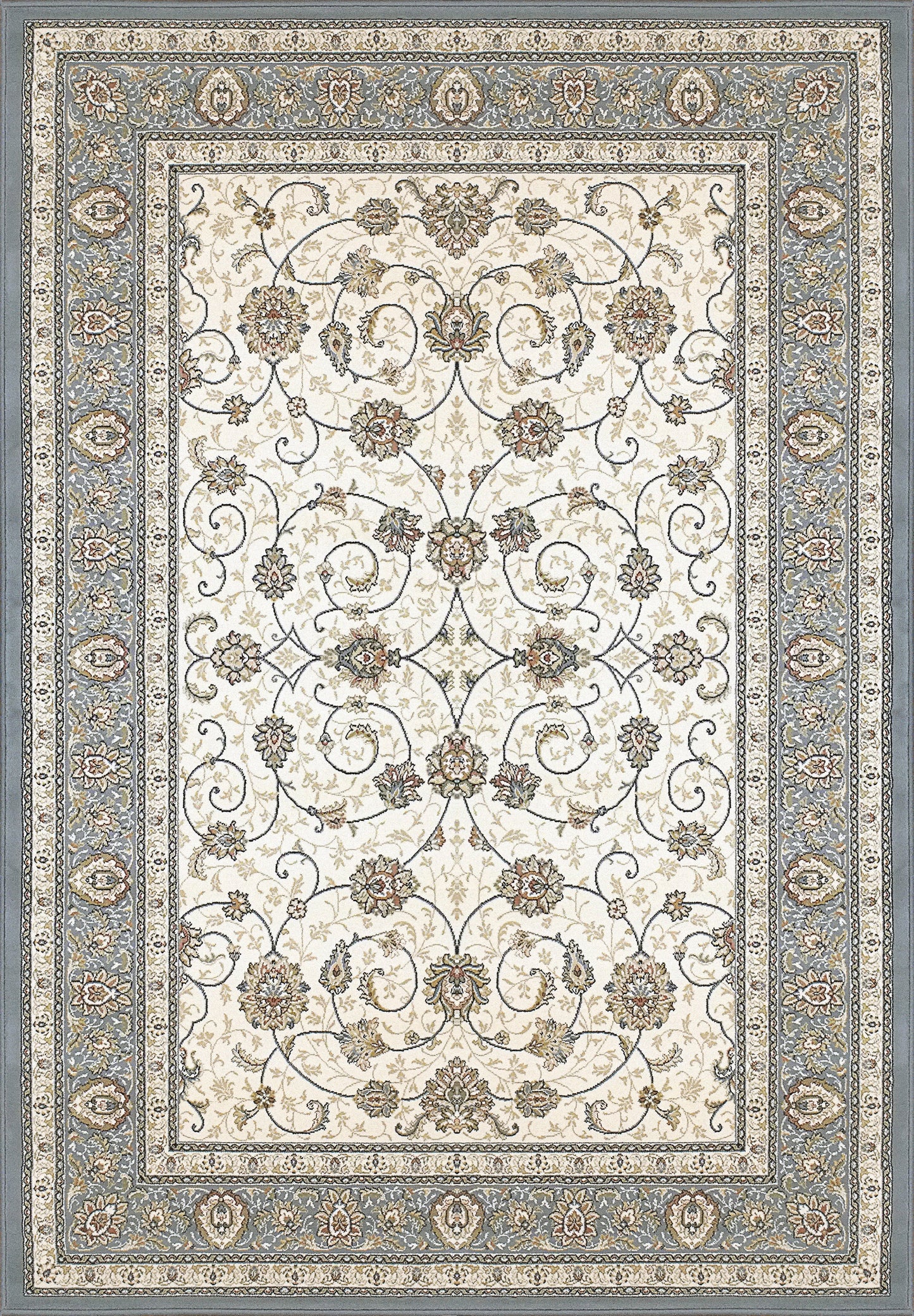Ancient Garden 57120 Ivory/Light Blue