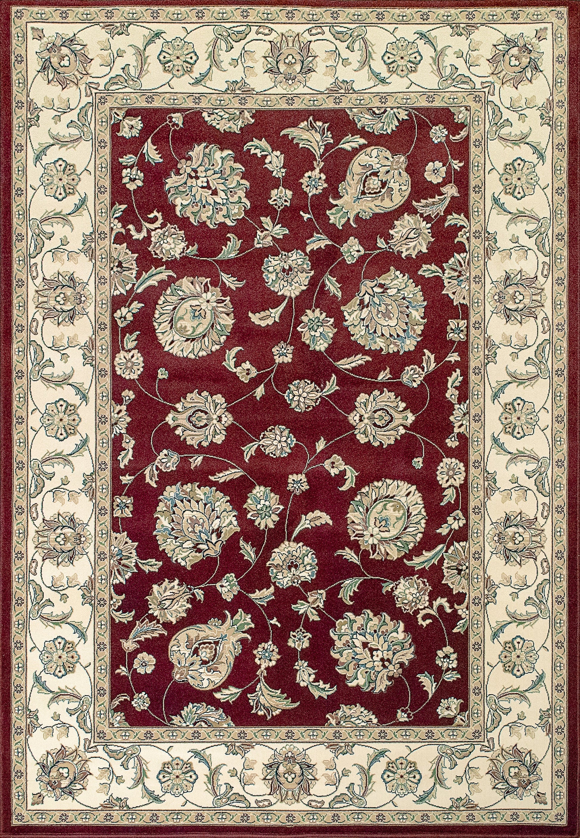 Ancient Garden 57365 Red/Ivory