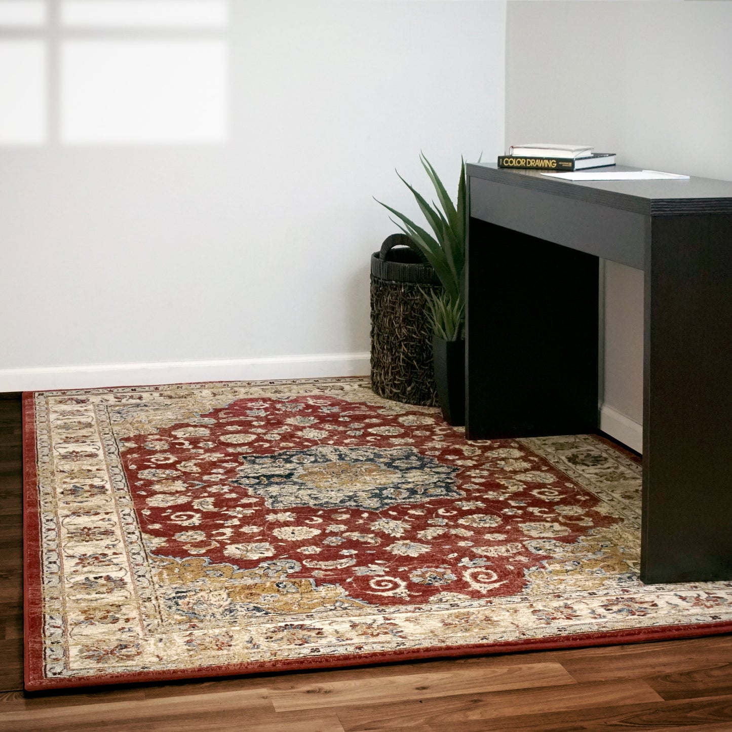Ancient Garden 57559 Red/Ivory