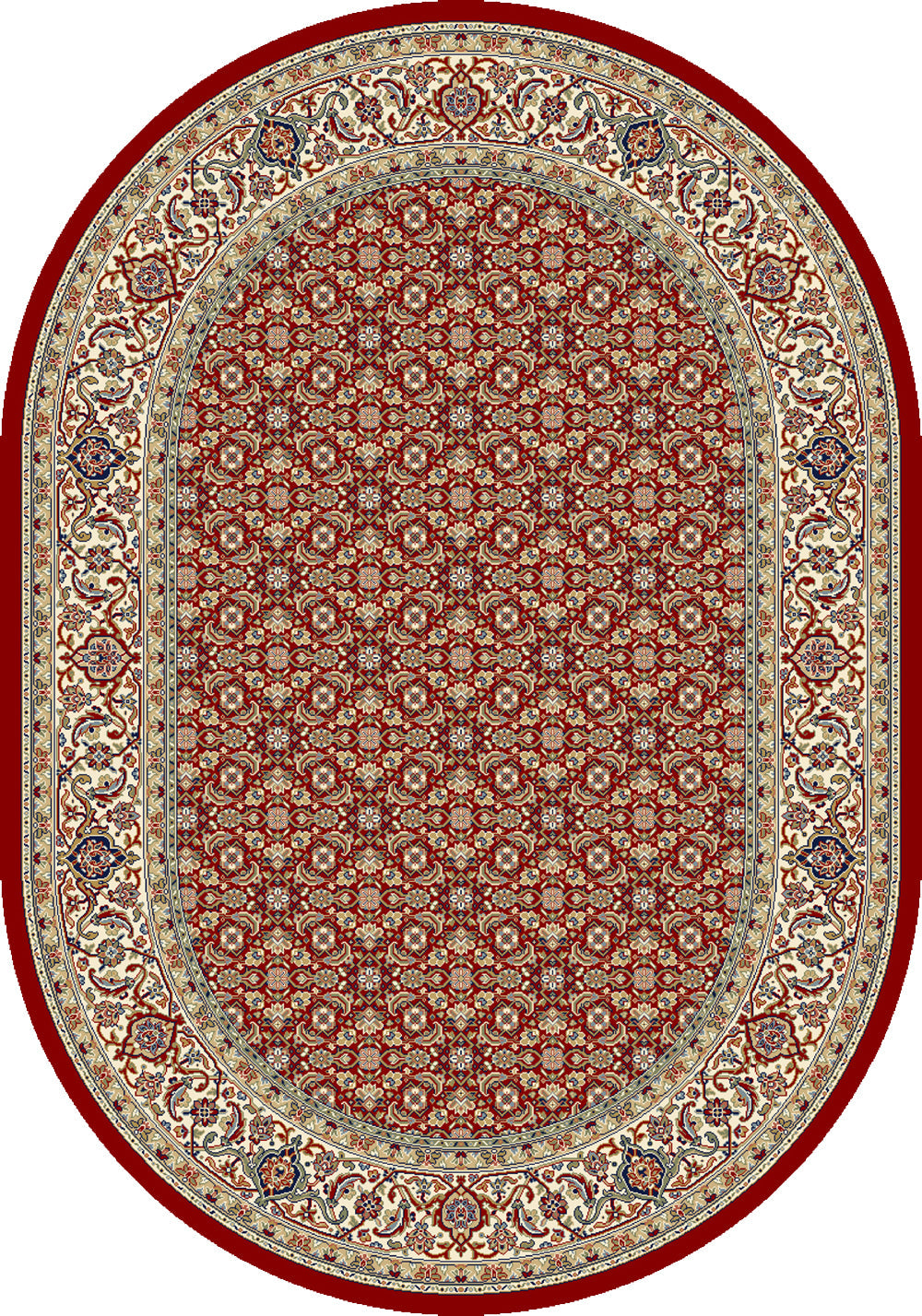 Ancient Garden 57011 Red/Ivory