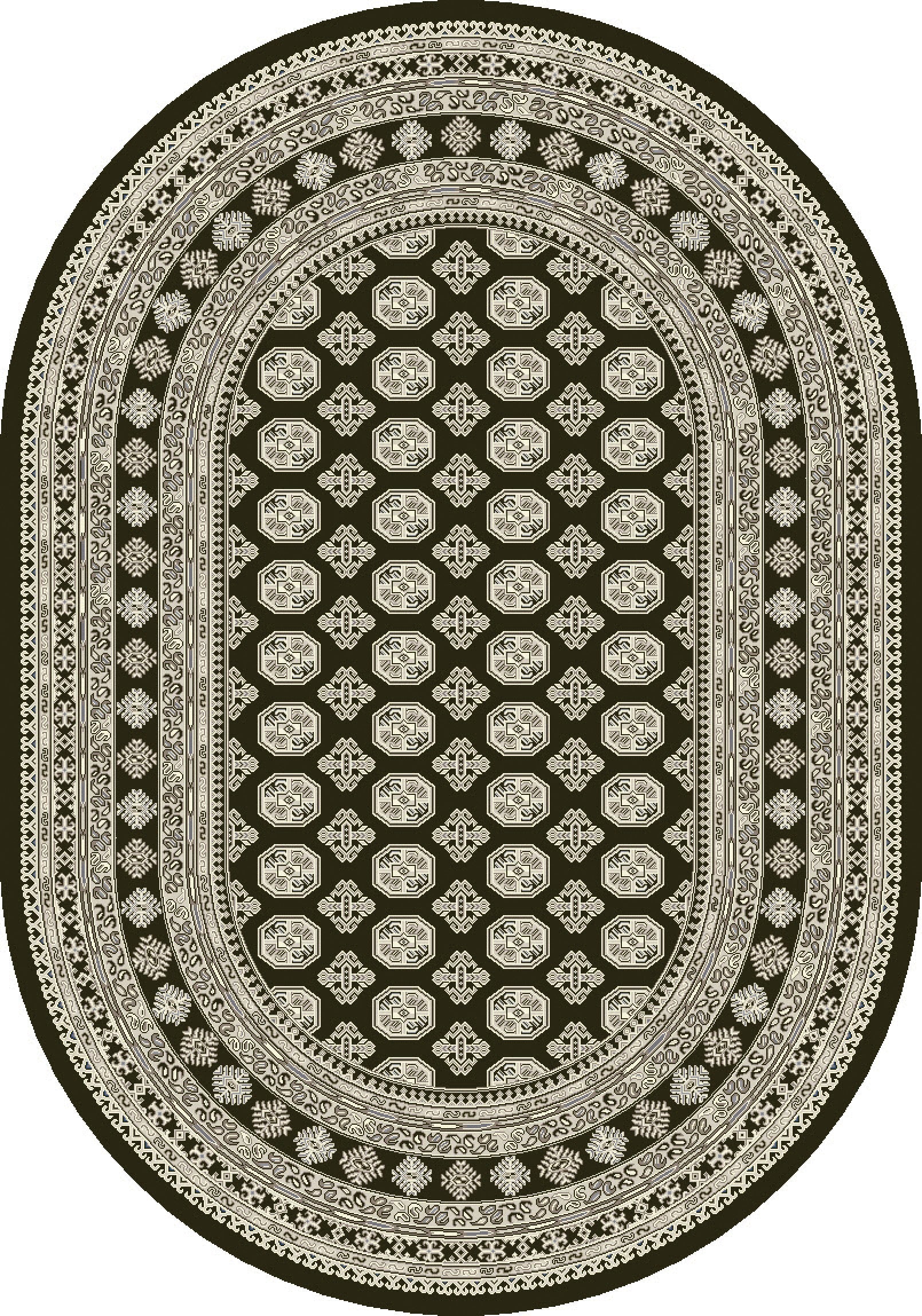 Ancient Garden 57102 Charcoal/Silver