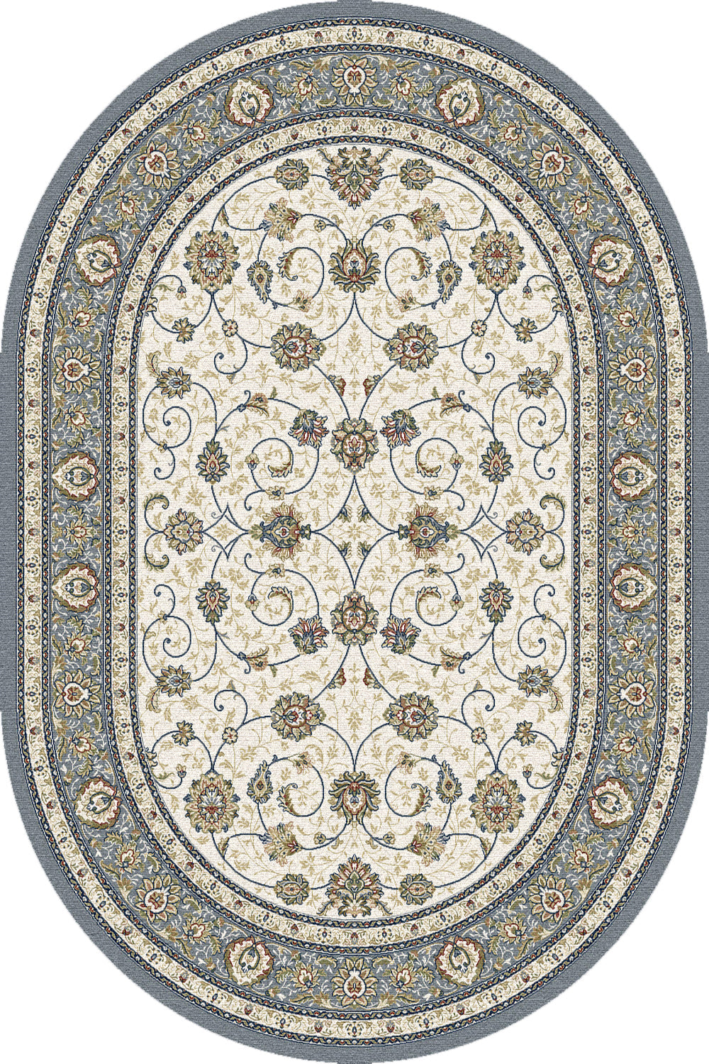 Ancient Garden 57120 Ivory/Light Blue