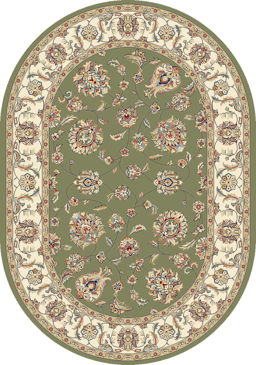 Ancient Garden 57365 Green/Ivory