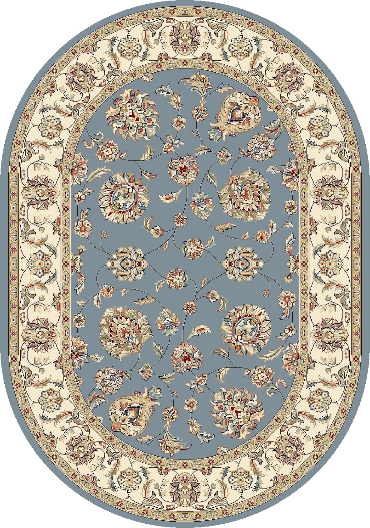 Ancient Garden 57365 Light Blue/Ivory