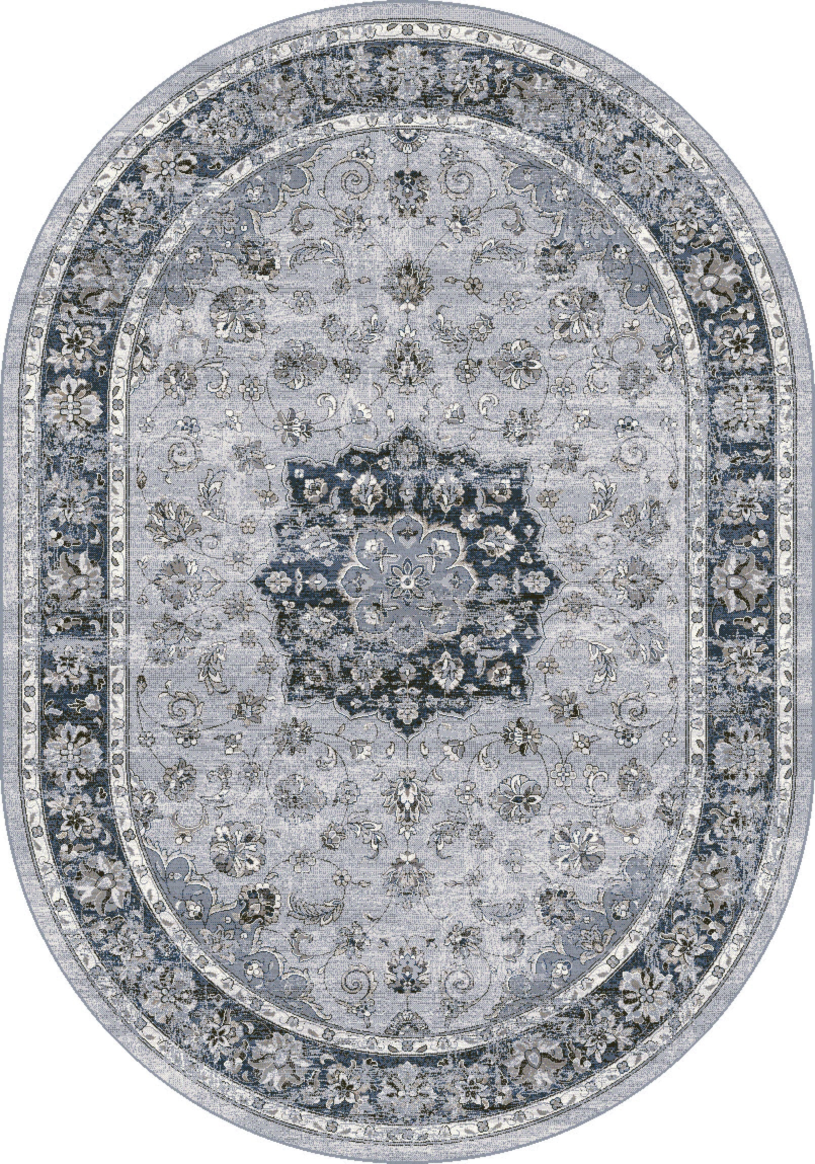Ancient Garden 57559 Silver/Blue