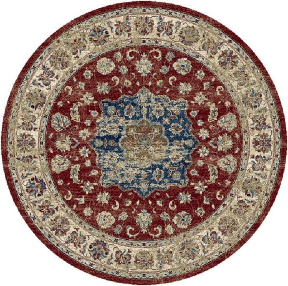 Ancient Garden 57559 Red/Ivory