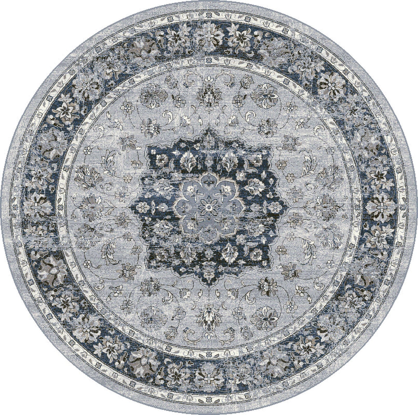 Ancient Garden 57559 Silver/Blue