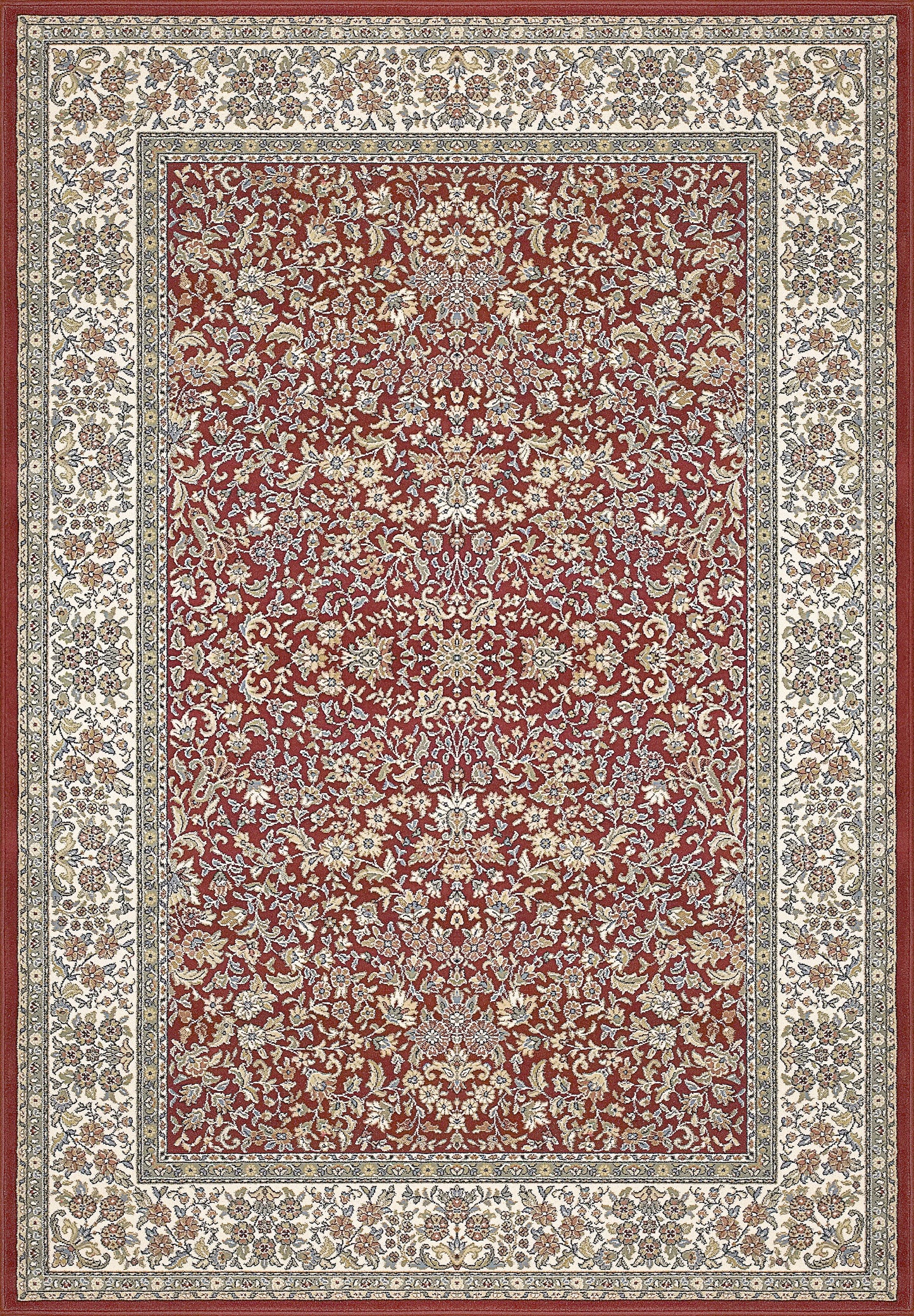 Ancient Garden 57078 Red/Ivory