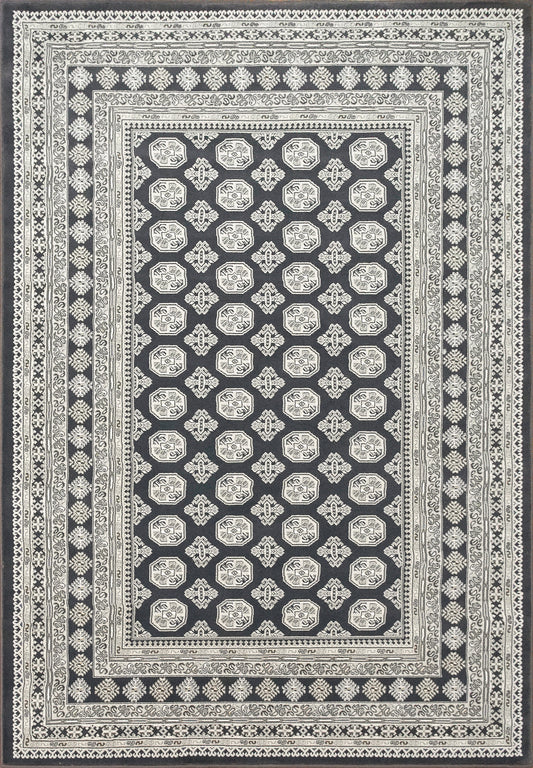 Ancient Garden 57102 Charcoal/Silver