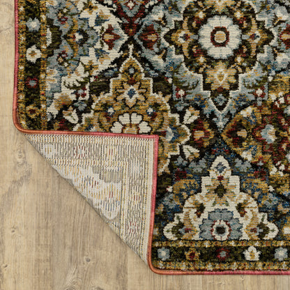 Andorra Floral Red/ Multi Trefoil Cut Pile Rug