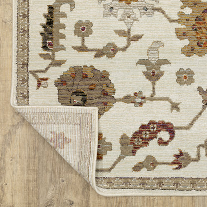 Andorra Oriental Ivory/ Multi Floral Cut Pile Rug
