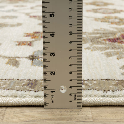 Andorra Oriental Ivory/ Multi Floral Cut Pile Rug