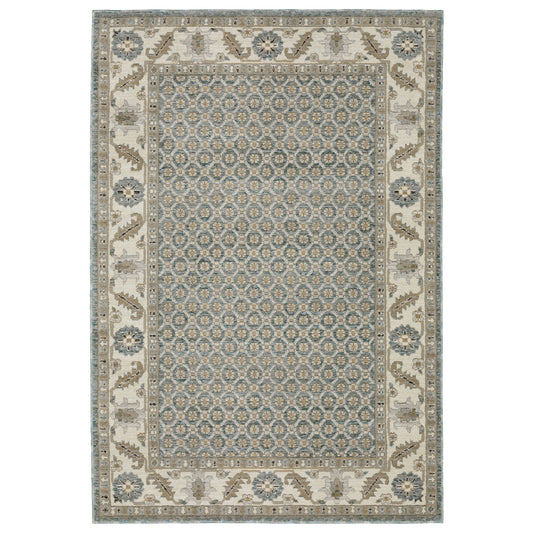 Andorra 2429A Blue Oriental Rug