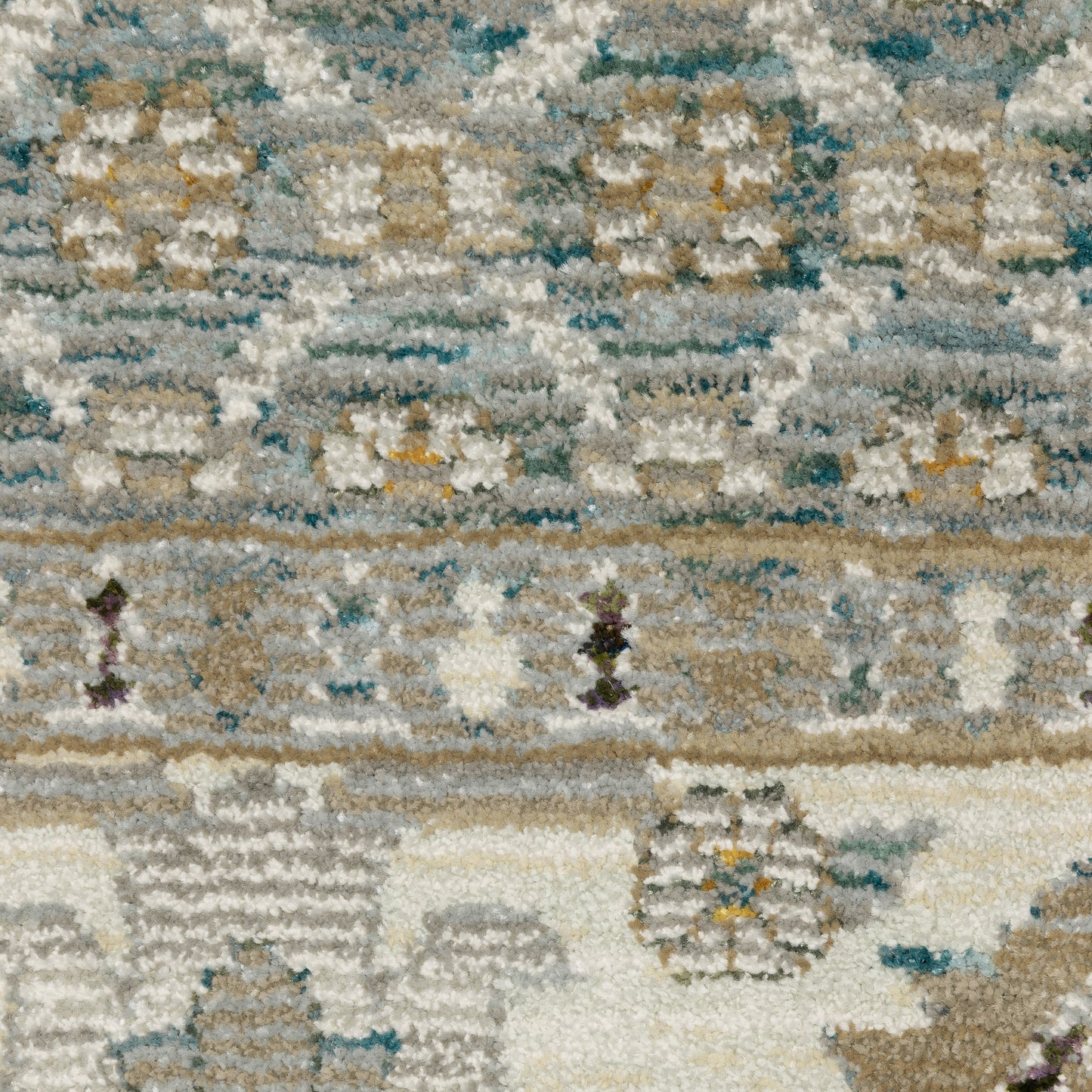 Andorra Oriental Blue/ Ivory Floral Cut Pile Rug