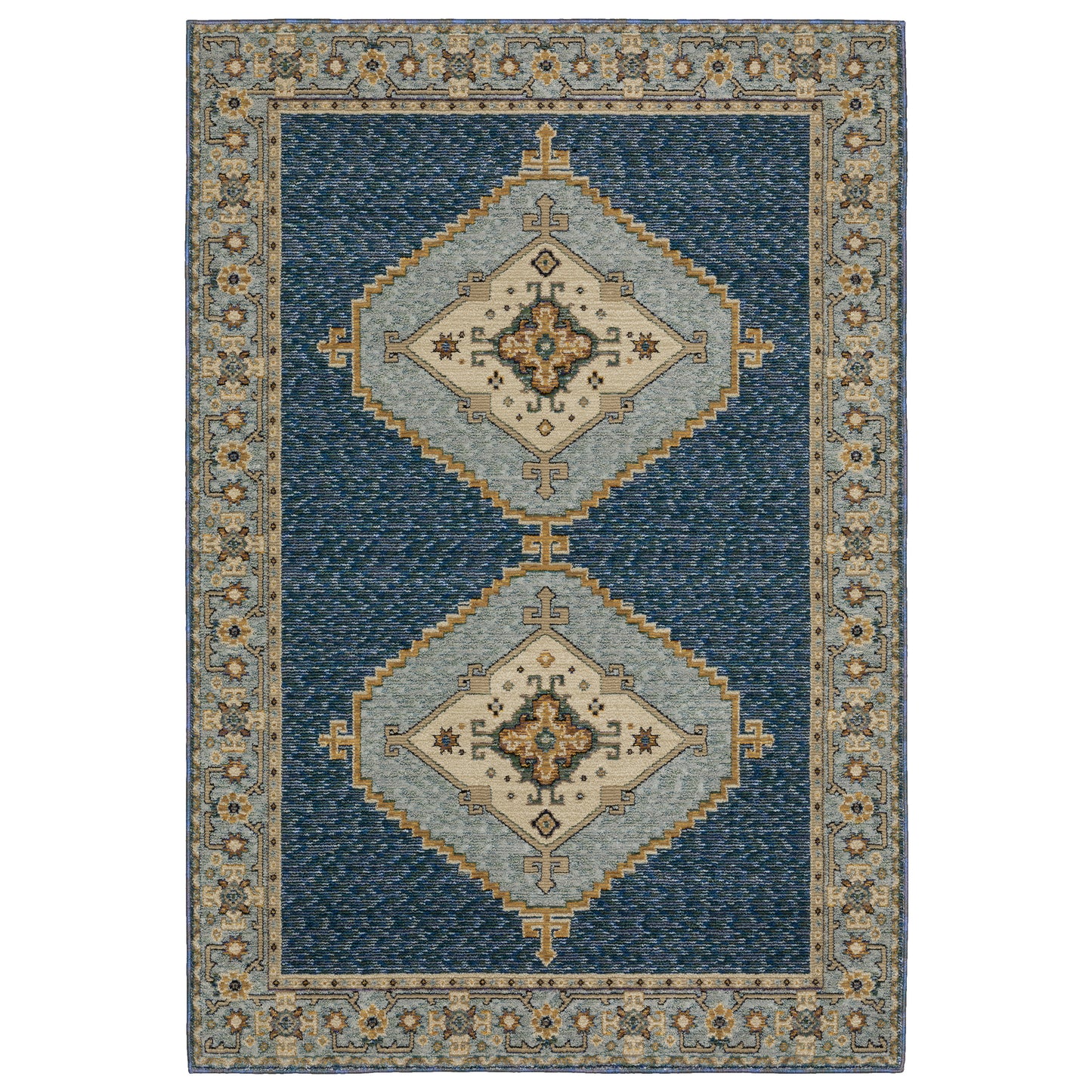 Andorra 2430A Blue Medallion Rug