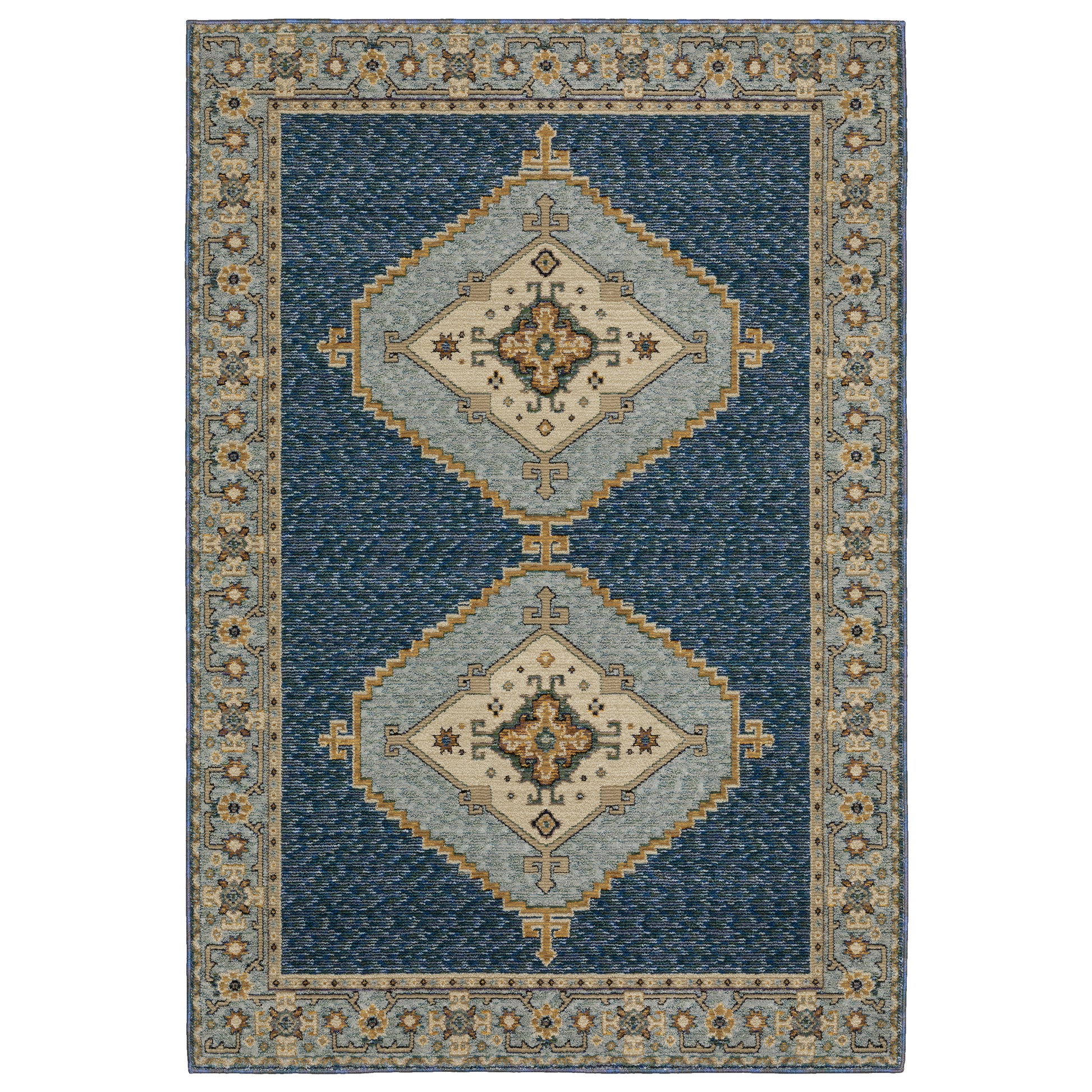 Andorra 2430A Blue Medallion Rug