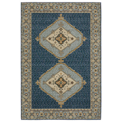 Andorra 2430A Blue Medallion Rug