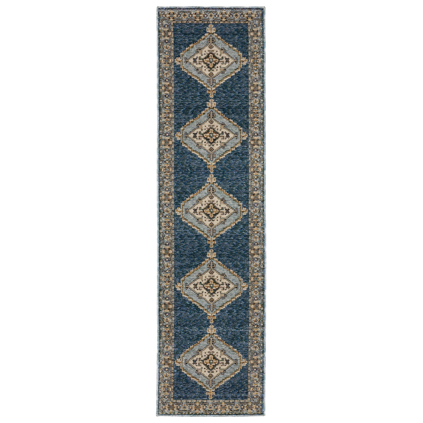 Andorra 2430A Blue Medallion Rug
